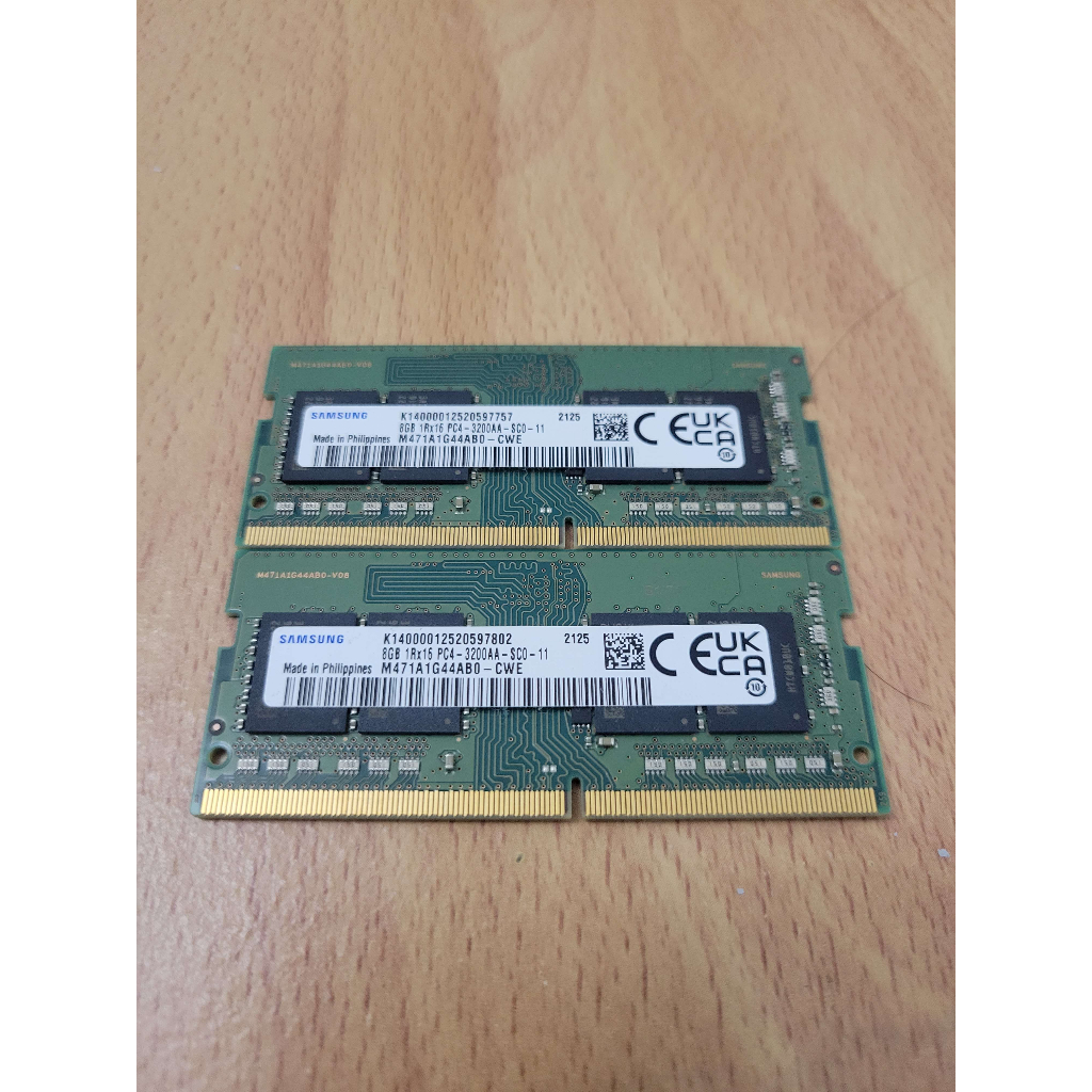 【買一送一】三星原廠記憶體 筆電用 DDR4 8Gx2 共16G 3200 單面