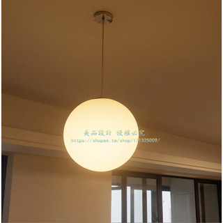 臺灣110v 簡約創意鋪餐廳吊燈現代白色玻璃陽臺過道臥室圓球形吊燈（美品AM）