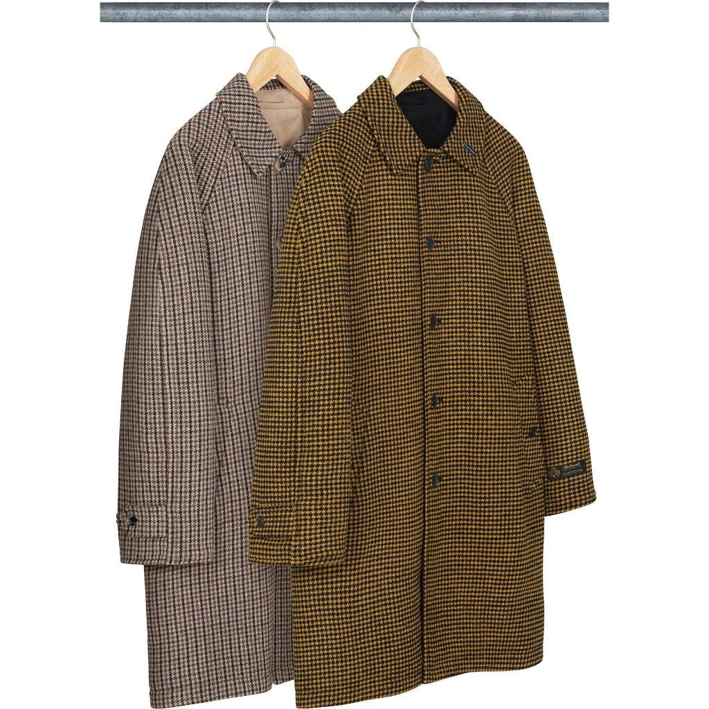 【紐約范特西】預購 SUPREME FW23 REVERSIBLE HOUNDSTOOTH OVERCOAT 大衣