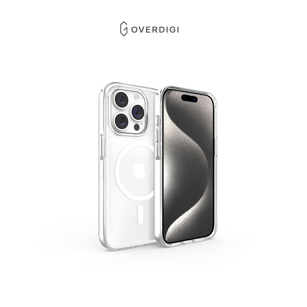 OVERDIGI iPhone 15系列 V3 磁吸抗黃防摔透明殼（原廠五年保固）