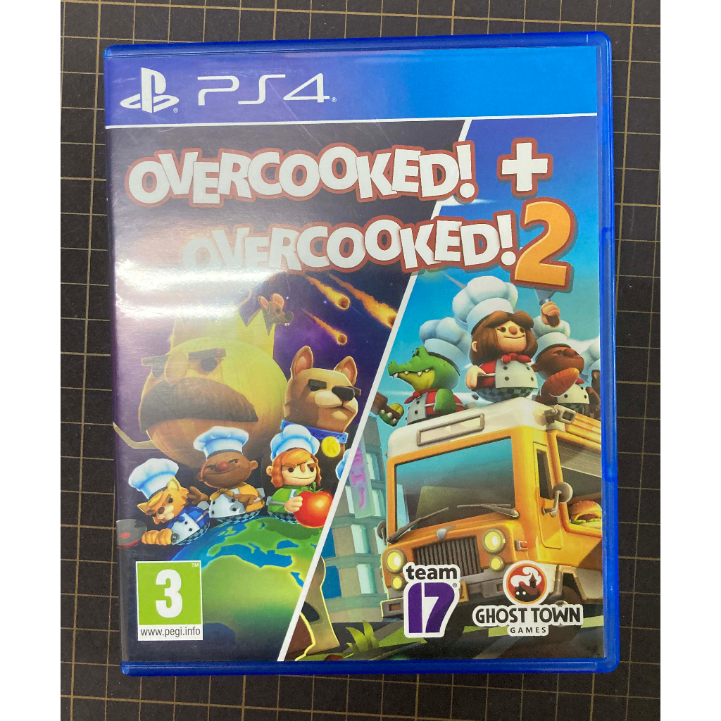 二手遊戲片 PS4 胡鬧廚房/煮過頭 overcooked 1代英文版+2代中文版