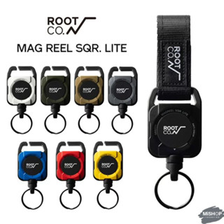 日本 ROOT CO. 輕量版 360°可旋轉 正方形 登山扣環 MAG REEL SQR. LITE 捲軸伸縮扣鑰匙圈