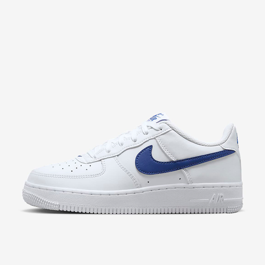 NIKE 耐吉 休閒鞋 運動鞋 女鞋 大童  AIR FORCE 1 GS 基本款 流行  白藍 DV7762103