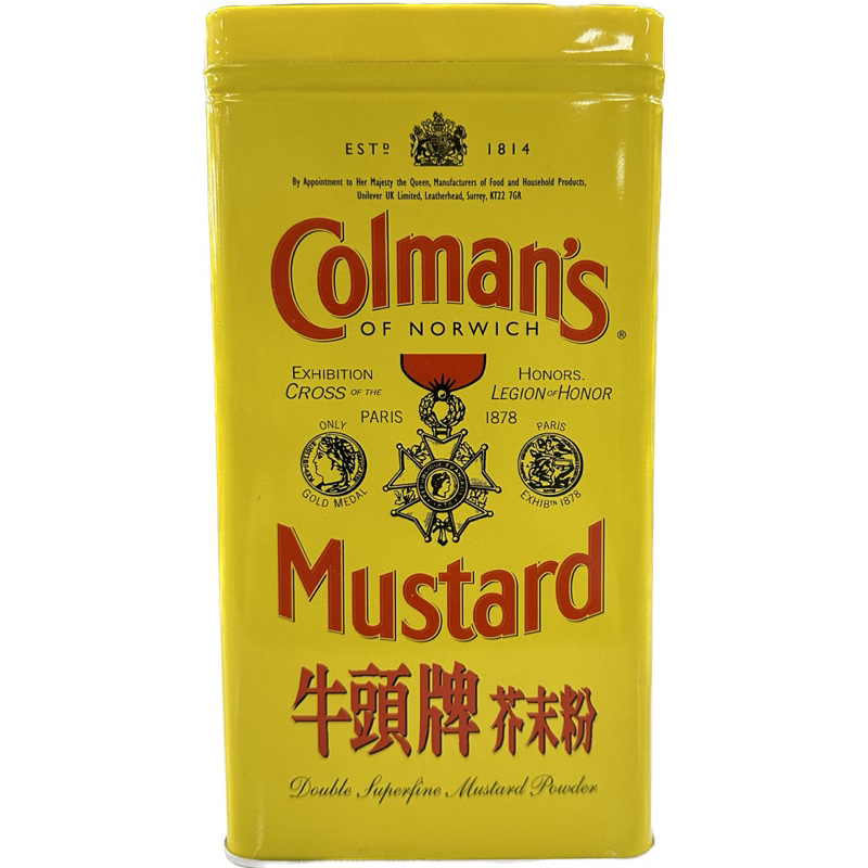 ⛩️福七雜貨 英國 牛頭牌｜芥末粉 黃鐵罐 454克 Colman’s mustard 芥末 批發 大罐