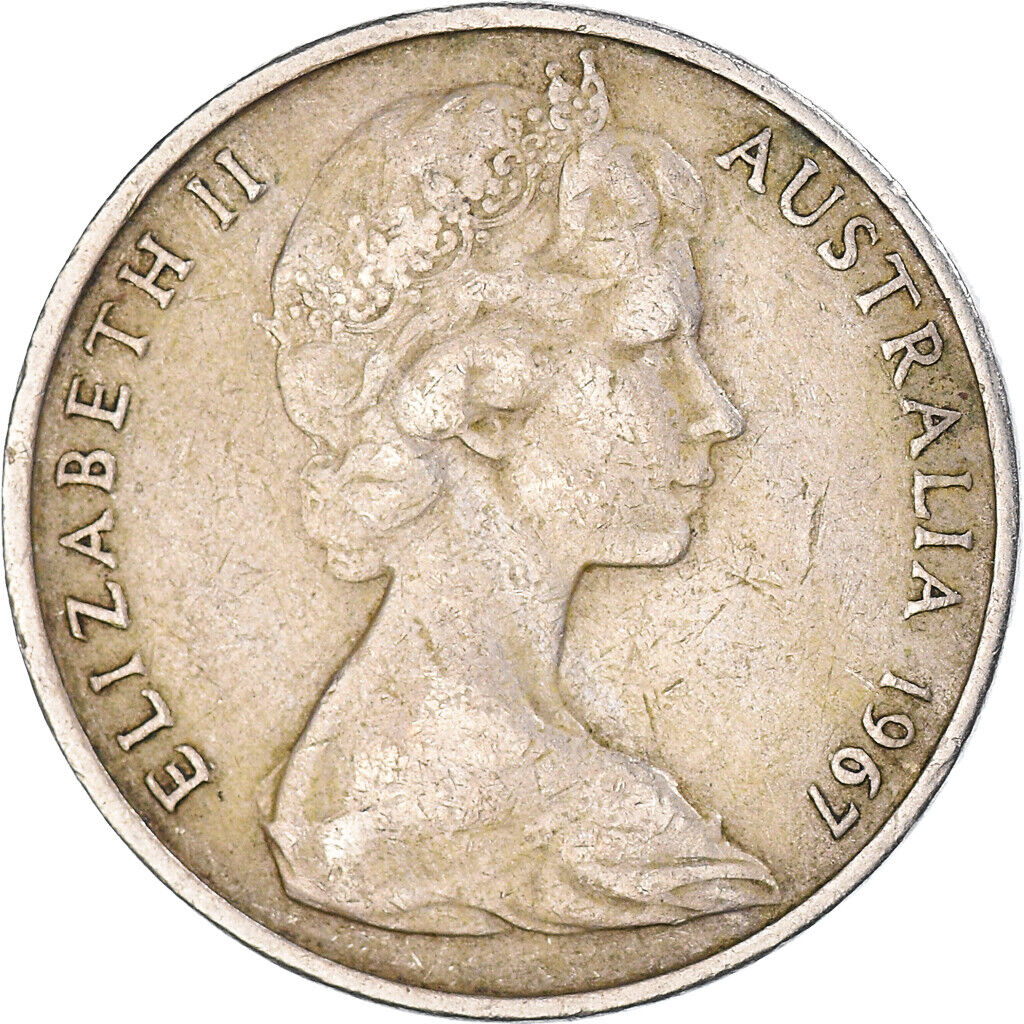 【全球硬幣】澳洲 Australia 1967 20c澳大利亞錢幣 20分 AU