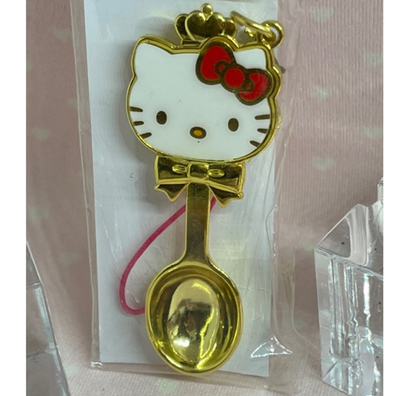 日本Hello Kitty金湯匙娃娃吊飾