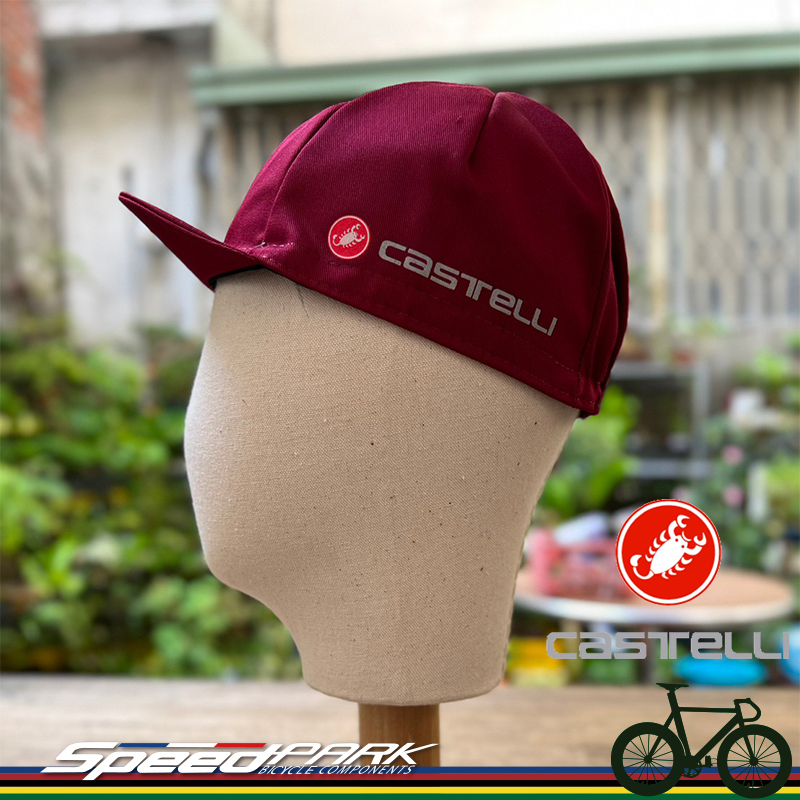 【速度公園】CASTELLI 蠍子 ENDURANCE CAP 自行車小帽 『鬥牛士紅』義大利製造 遮陽小帽