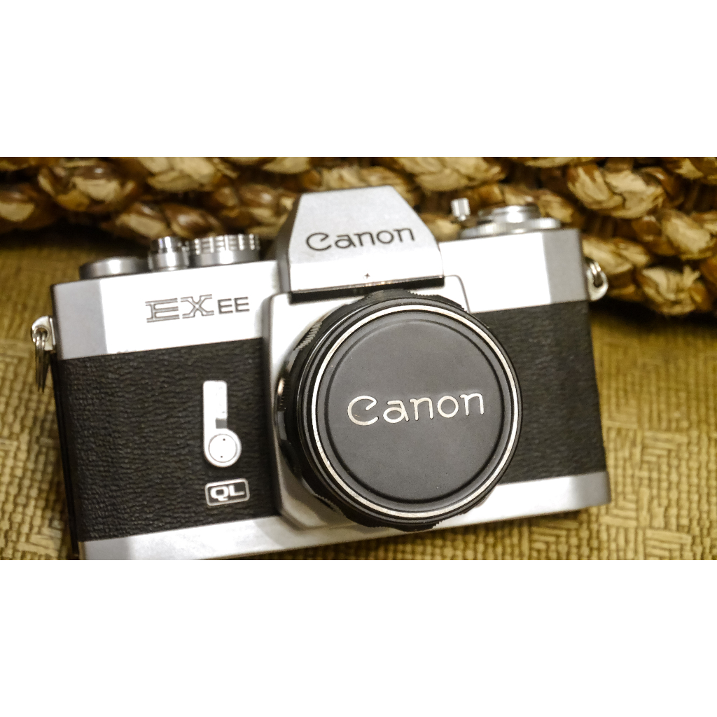 canon EX EE 底片相機 50mm f1.8 大光圈定焦鏡 可自動光圈 附電池背帶 原廠金屬鏡頭蓋