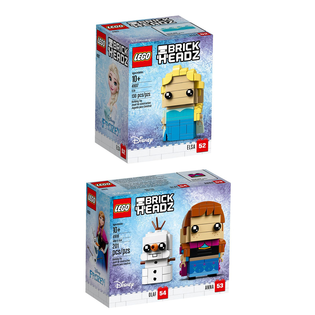 |樂高先生| LEGO 樂高 41618 41617 冰雪奇緣 愛紗 安娜 雪寶 Brickheadz 大頭 盒損/現貨