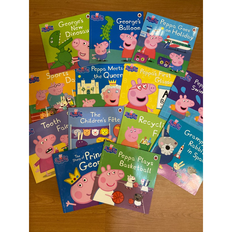 二手英文童書套書 13本合售 Peppa pig 英文原版繪本  粉紅佩佩豬故事書 小豬佩奇英語啟蒙 英語繪本