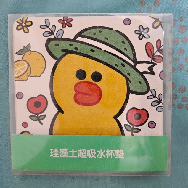 LINE FRIENDS 冰雪奇緣 珪藻土吸水杯墊(2入組)_莎莉 雪寶