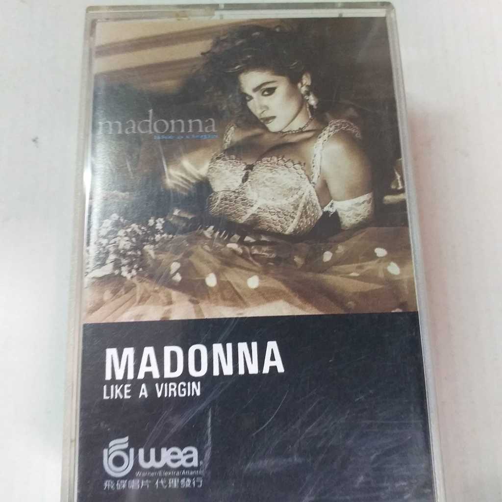 瑪丹娜MADONNA七百萬專輯LIKE A VIRGIN卡帶錄音帶收into the groove飛碟版(背面小痕免運)