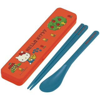 日本原裝 SKATER 便利筷子湯匙組 Hello Kitty 筷子 湯匙 靜音設計
