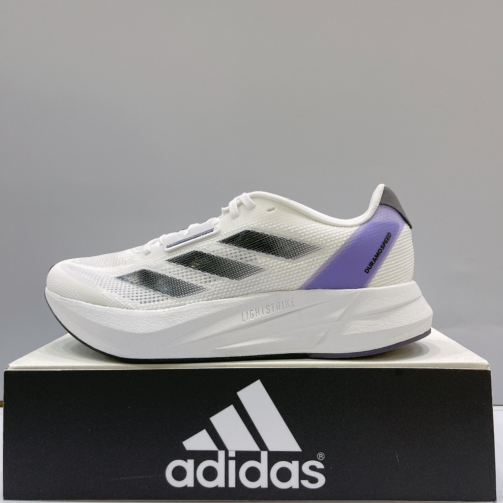 adidas DURAMO SPEED W 女生 白紫色 緩震 輕量 運動鞋 慢跑鞋 IE9688
