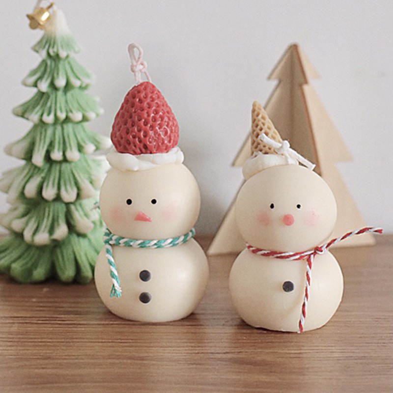 【美倫美】矽膠模 聖誕雪球矽膠模 蠟燭模具 雪人模具