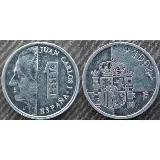 【全球郵幣】西班牙Spain 1992年 1 pesetas  AU