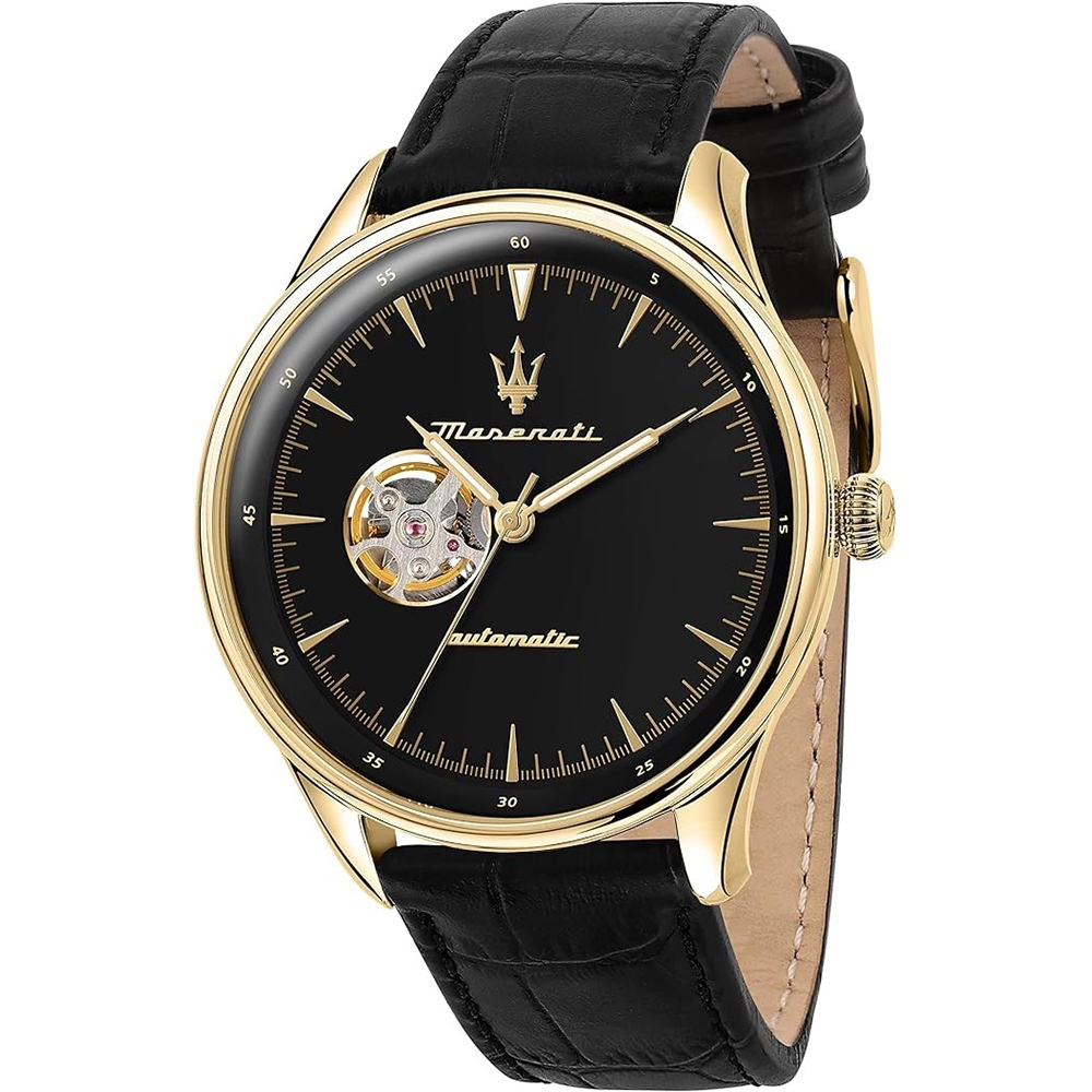【WANgT】MASERATI 瑪莎拉蒂 Tradizione高貴低調三針皮革自動機械腕錶 R8821146001