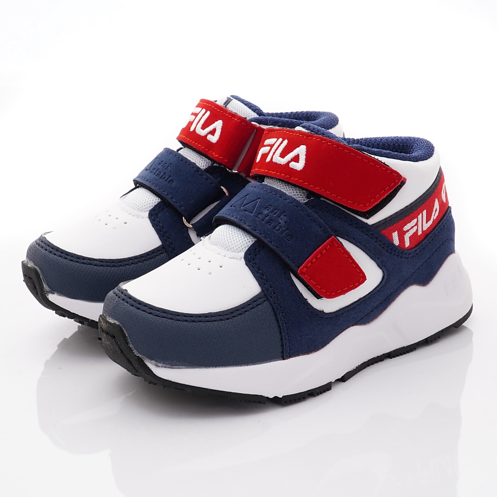 FILA義式童鞋 短筒高支撐運動鞋833X藍白紅(中大童段)