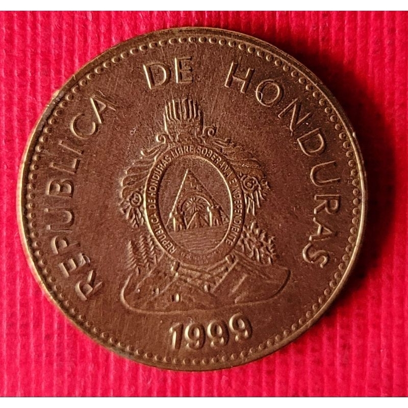 652全新宏都拉斯1999年（5CENTAVOS)銅幣乙枚（保真，美品）。