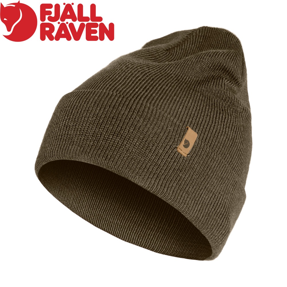 【Fjallraven 小狐狸 Classic Knit Hat 針織羊毛帽《深橄欖》】F77368/保暖帽/毛帽