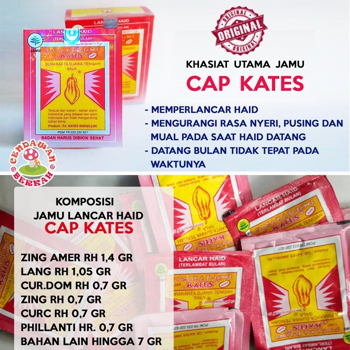 Jamu Wanita Pelancar Haid Cap Kates 1 Kotak