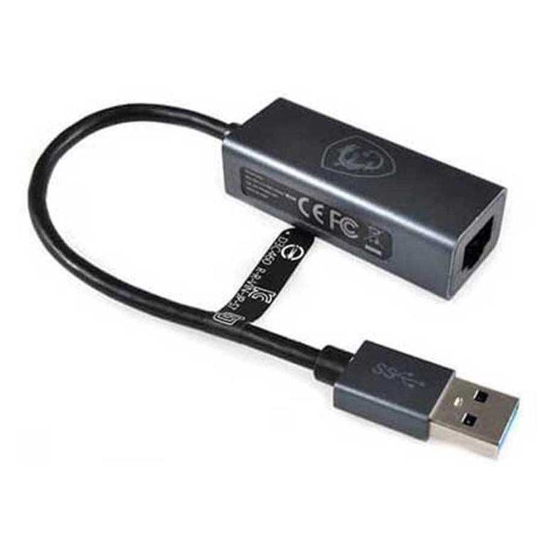 [全新] MSI 微星 USB3.1 to RJ45 Adapter 轉接線 (深色)