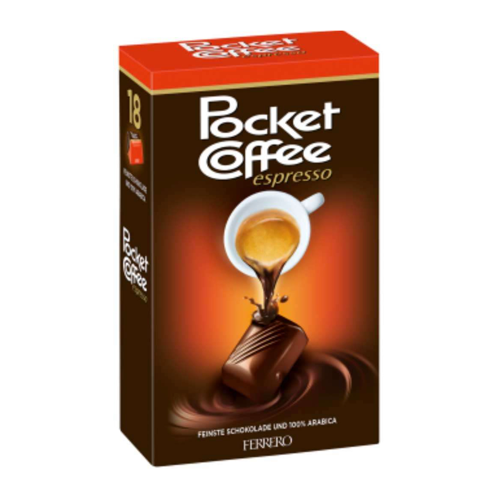 Ferrero Pocket Coffee espresso 義式濃縮咖啡巧克力, 18 入 現貨