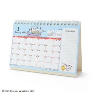 日本製 Sanrio 2024 Snoopy 史努比 史奴比 桌上型月曆 三角桌曆 桌曆 KT 行事曆 附空白記事欄