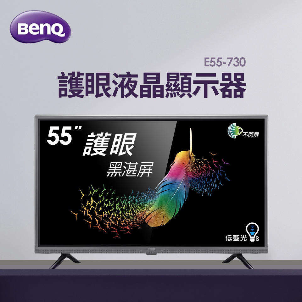 『家電批發林小姐』BenQ明基 55吋 Android 11 4K追劇護眼大型液晶電視 E55-730 原廠保固 全新品