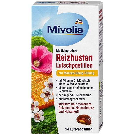 德國Mivolis 麥盧卡蜂蜜喉糖 24粒