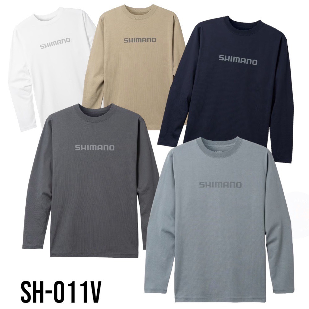 《SHIMANO》SH-011V 棉質長袖T恤 釣魚衣服 休閒上衣 23年秋磯款 (鴻海釣具企業社-商城館)釣魚衣服