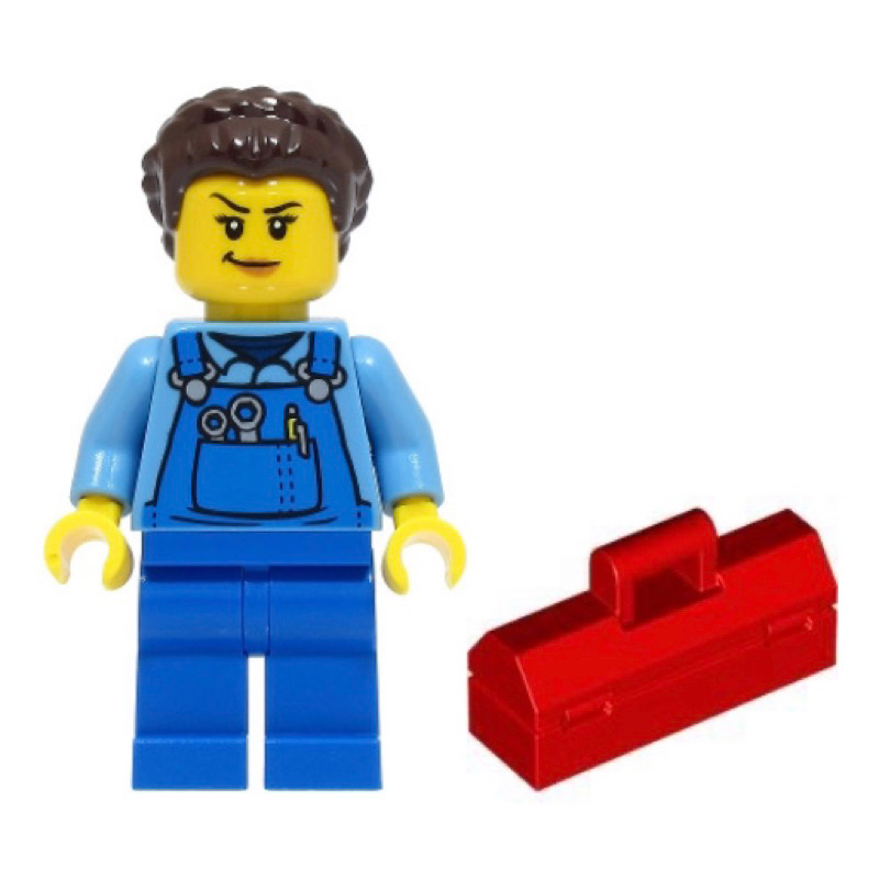 CTY1500 LEGO 樂高 人偶 女修理工 含工具箱 Stuntz Crew