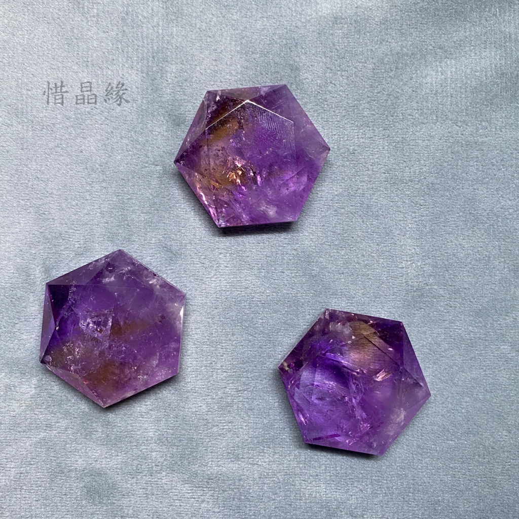 《惜晶緣》天然 紫黃晶 大衛星 吊墜 項鍊 4~4.5cm 訂製款 紫水晶 六芒星 水晶 大衛之星 紫黃 冥想 能量石
