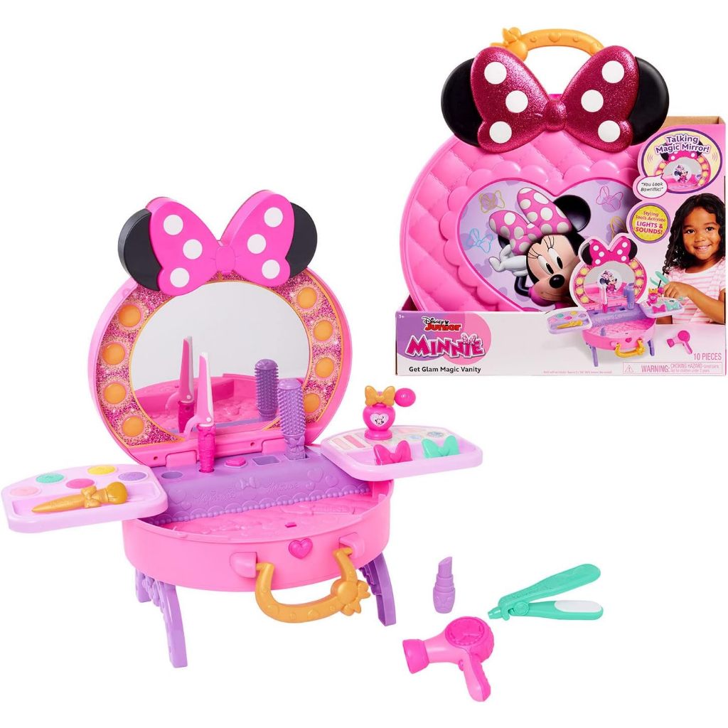 預購👍正版空運👍美國迪士尼 米妮 Minnie 兒童玩具 化妝台 梳子 吹風機 扮家家酒 家家酒玩具