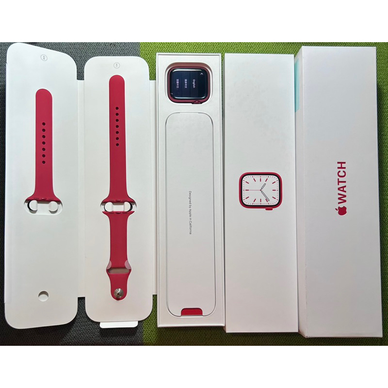 Apple Watch Series 7 GPS 45MM 9成新 紅 Series7 S7 A2474 45 mm 錶