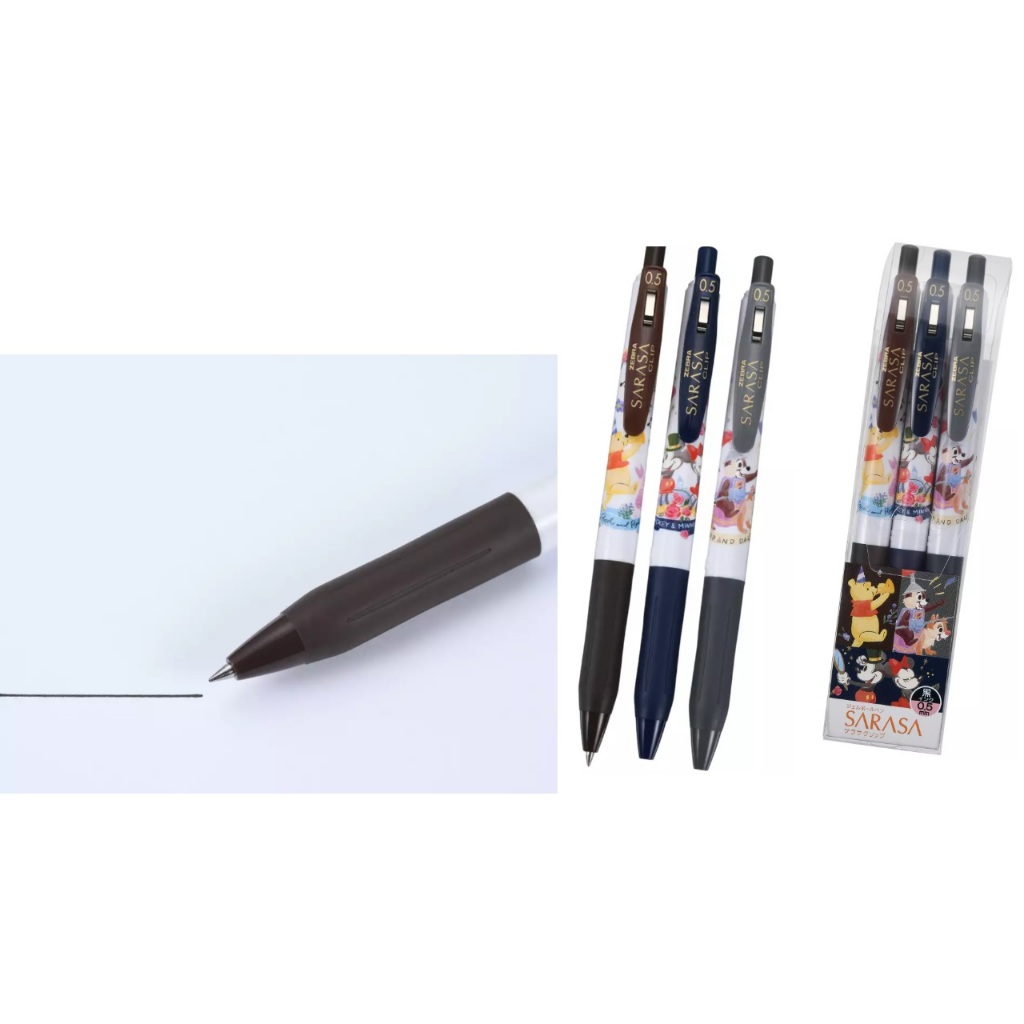 【日本空運預購】日本迪士尼商店  小熊維尼 米奇米妮 奇奇蒂蒂 角色 Sarasa 0.5 套裝原子筆