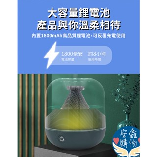 🌍安鑫購物✨安尚智水加濕器 usb加濕器 白光夜光燈 香薰機 空氣加濕 噴霧器 薰香機 加濕器 小夜燈 保濕機 大容量