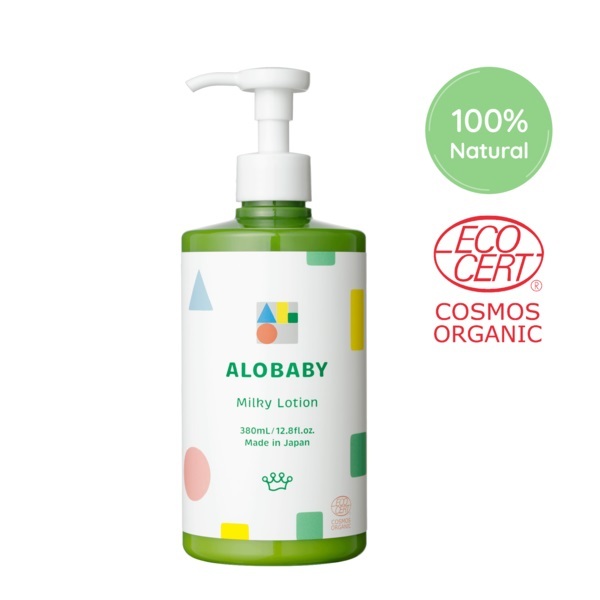 日本 ALOBABY ECO認證天然寶寶牛奶潤膚乳液(重量瓶)380ml