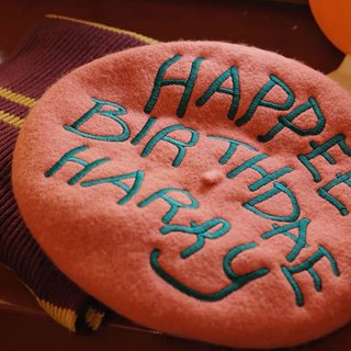 BEGIN 哈利波特蛋糕 帽子 貝蕾帽 毛呢 畫家帽 環球影城 生日蛋糕 harrypotter 萬聖節 聖誕節 海格