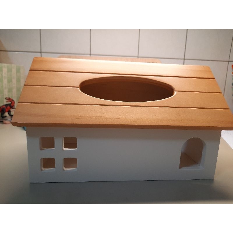 全新 小木屋面紙盒（柚白雙色）