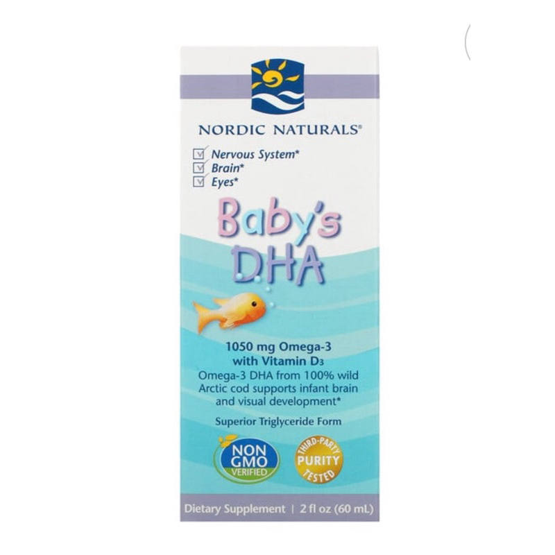 兒童魚油滴劑NORDIC NATURALS 液態魚油DHA 1050mg+Omega 3+維他命D3 嬰幼兒專用魚油