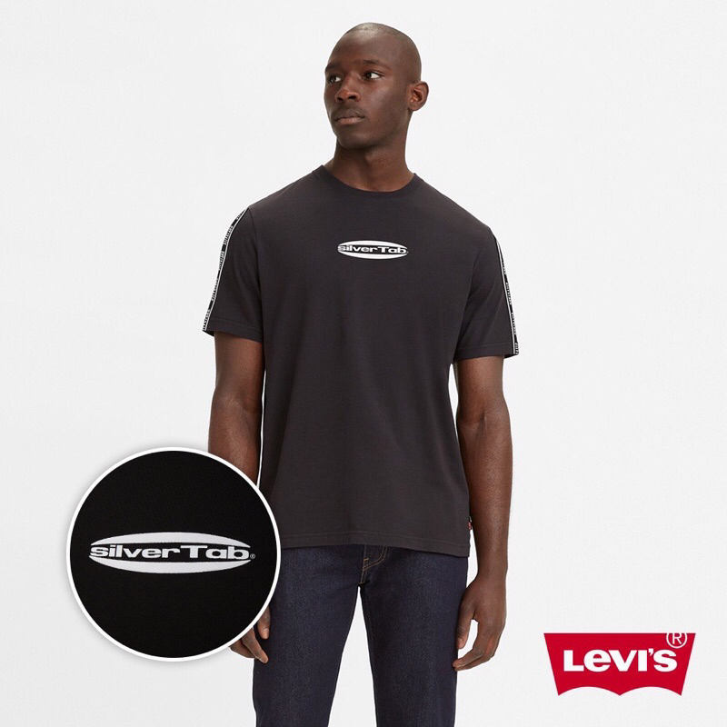 【全新現貨】Levis Silver Tab 寬鬆短袖T恤/復古Logo 黑色S號 16143-0796 Levi’s