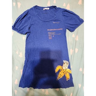 uniqlo UT聯名系列寶藍長版上衣