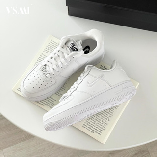 VSMI Nike Air Force 1 低筒 小白鞋 全白 雷射光小勾 休閒鞋 女款 FB8251-100