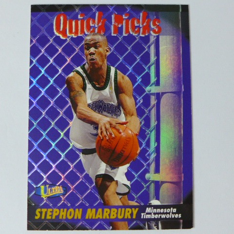 ~Stephon Marbury/馬布瑞~NBA球星/馬大帥.1997年ULTRA.閃亮設計特殊卡