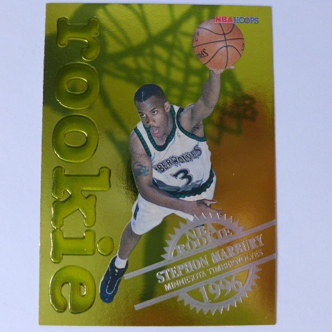 ~Stephon Marbury/馬布瑞~NBA球星/馬大帥.1997年HOOPS RC.金屬黃金設計.新人特殊卡