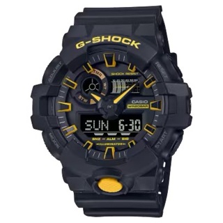 【柏儷鐘錶】CASIO G-Shock 雙顯多功能顯示 黑黃 軍工風 GA-700CY-1A