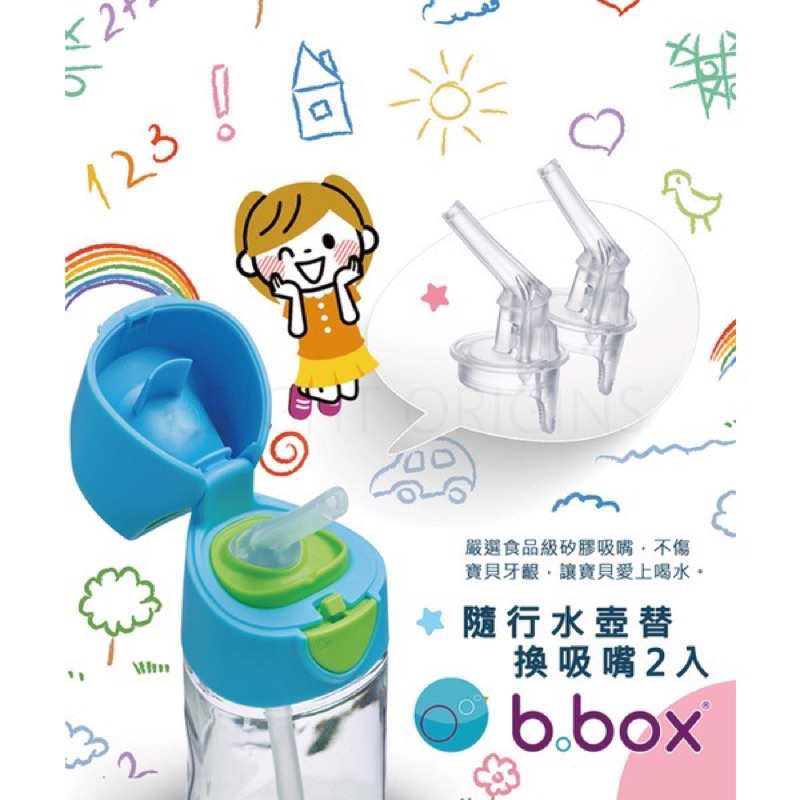 澳洲 b.box TRITAN隨行水壺替換吸嘴2入