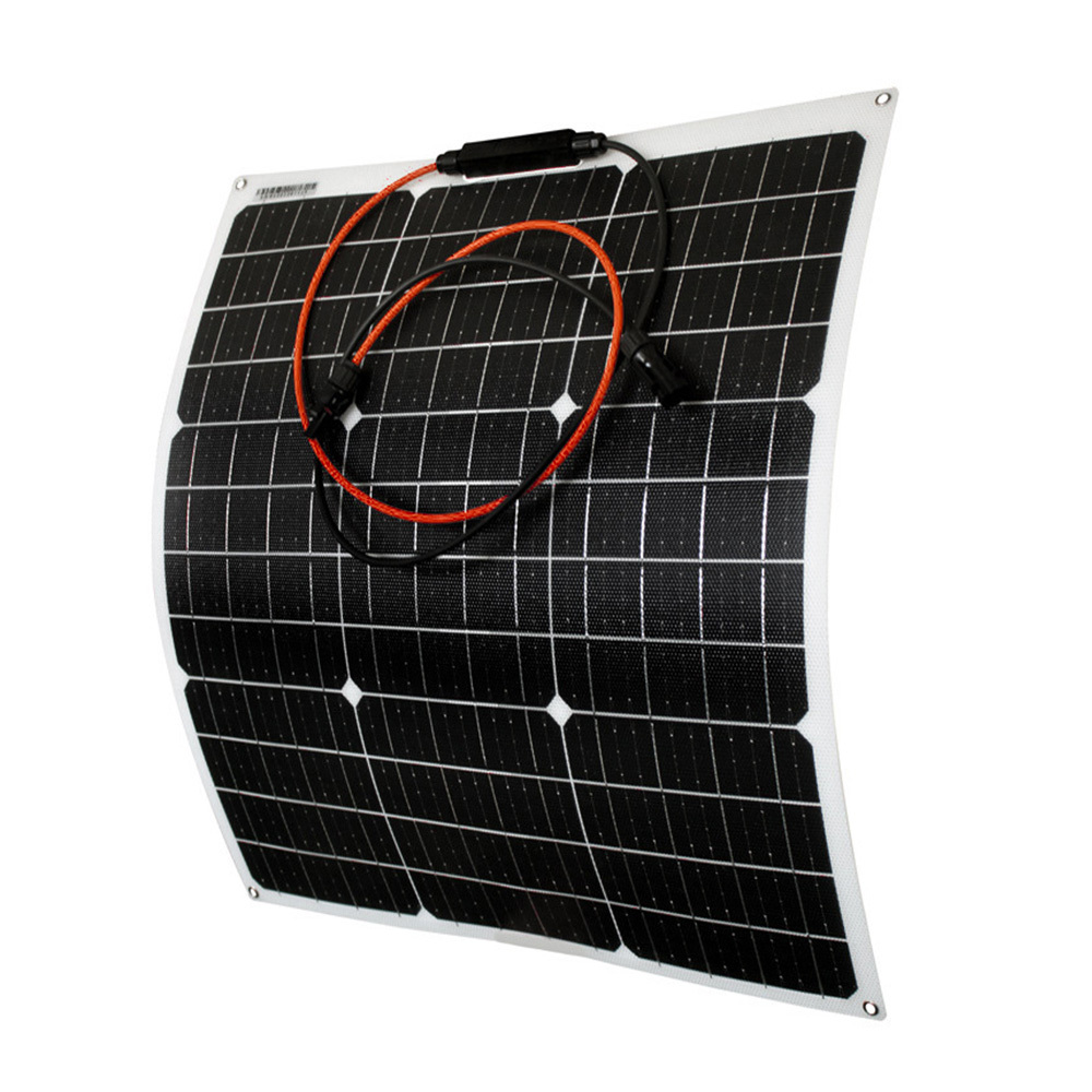 【太陽能百貨】ETFE 半柔性太陽能板 50W 18V 太陽能軟板 A級5線 ETFE 車頂用太陽能板 太陽能板