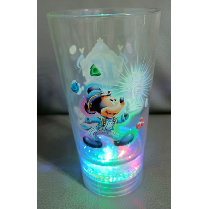 * 絕版 日本 Disney 迪士尼 15週年 米奇 造型 幻彩燈 水杯 冷飲杯
